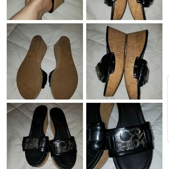 COACH WOMEN'S SANDALS BLACK Pre-owned - Picture 6 of 8